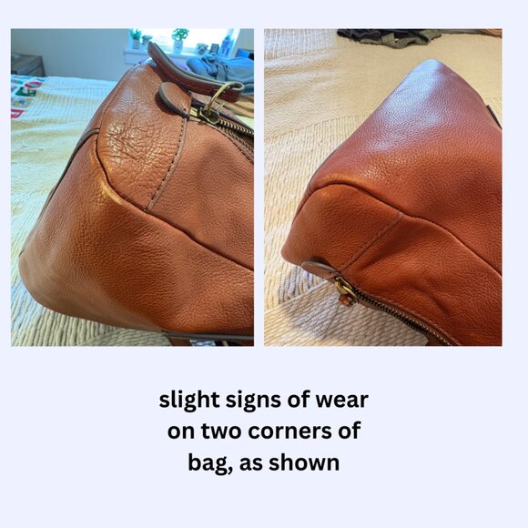 Fossil Leather "The Sydney Satchel" Bag with Crossbody Strap in Medium Brown - Picture 3 of 6